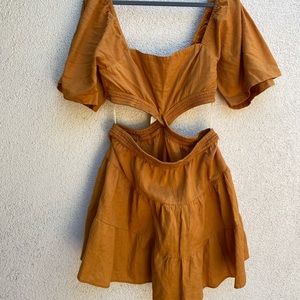 Rust cutout dress - Free People - Size L